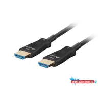   Lanberg CA-HDMI-30FB-0100-BK HDMI 2.1 apa-apa fekete aktív optikai AOC kábel 10m