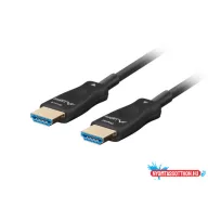   Lanberg CA-HDMI-30FB-0500-BK HDMI 2.1 apa-apa fekete aktív optikai AOC kábel 50m