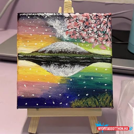 20x20cm mini méretű nyújtott üres pamusztvászon festéshez