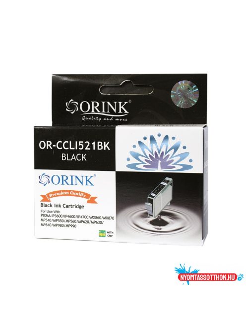 Canon CLI521 tintapatron black ORINK (utángyártott)