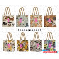 Sodrott fülű cicás bevásárlótáska