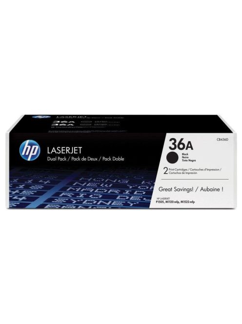 HP CB436AD Toner Black 2x2.000 oldalNo.36AD (Eredeti)