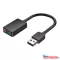 Vention USB-A 2.0/M -> 2*3,5mm/F (külső, fekete), 0,15m, hangkártya