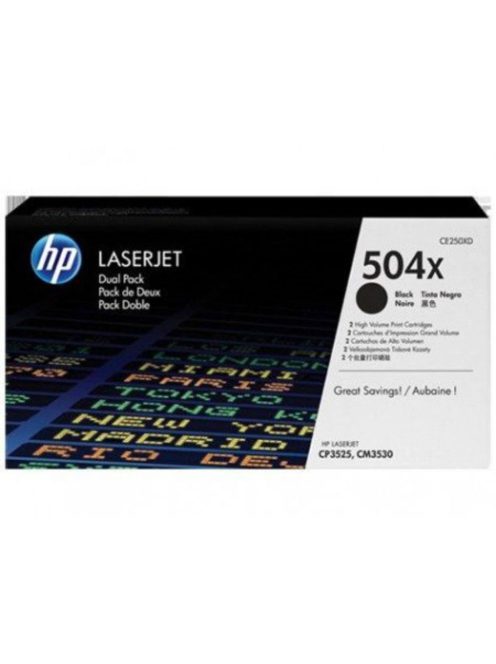 HP CE250XD Toner HBk 2x10.500 oldal No.504X (Eredeti)