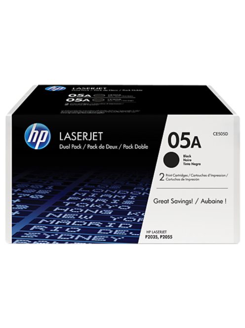 HP CE505D Toner Black 2x2.300 oldal No.05A (Eredeti)