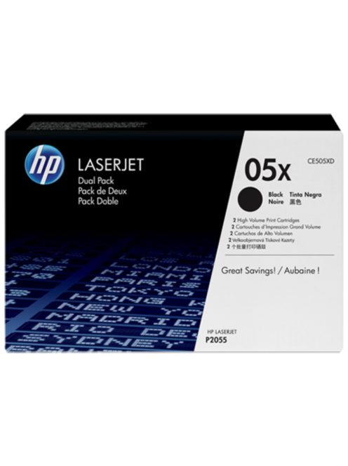 HP CE505XD Toner Black 2x6.500 oldal No.05XD (Eredeti)