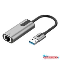   Vention USB-A 3.0 -> RJ45, (Gigabit Ethernet,szürke) 0,15m, adapter