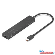   Vention USB-C -> USB-A 3.2*4 , 0,15m (táppal, 4-Portos, fekete), hub
