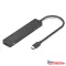 Vention USB-C -> USB-A 3.2*4 , 0,15m (táppal, 4-Portos, fekete), hub