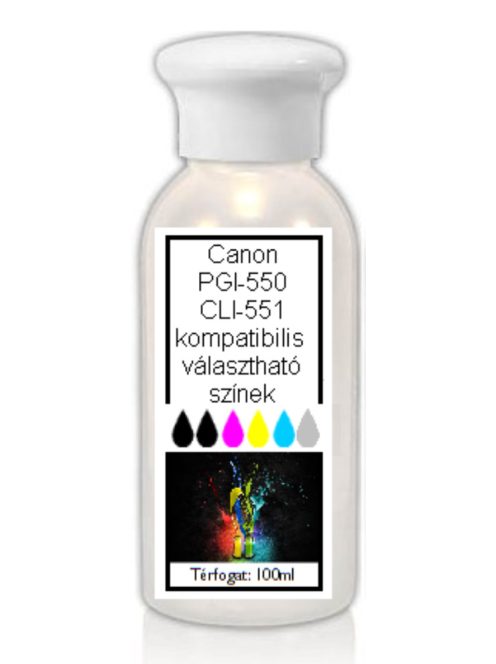 CLI-551 magenta standard kompatibilis tinta, 100ml, db