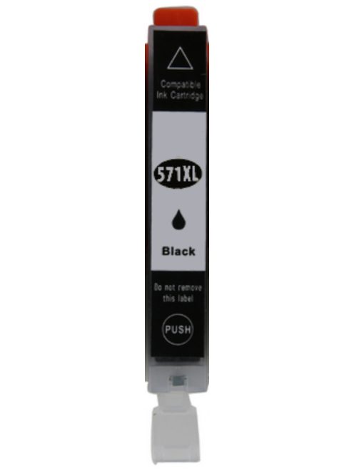 CLI-571 fekete kompatibilis, XL méretű utángyártott tintapatron (chipes) PRÉMIUM