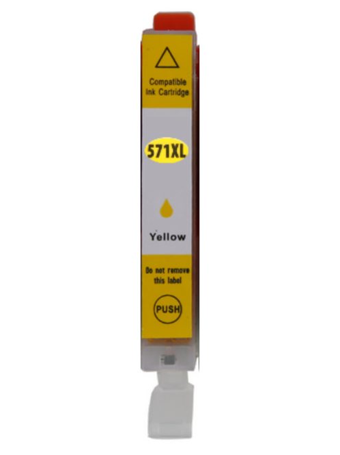 CLI-571 yellow kompatibilis, XL méretű utángyártott tintapatron (chipes) PRÉMIUM