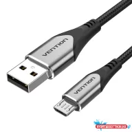   Vention USB-A 2.0/M -> Micro USB-B/M,1m,(szövet,3A,szürke), kábel
