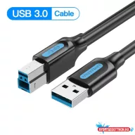VENTION KÁBEL USB 3.0 A - B 2M Fekete PVC Type