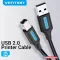KÁBEL USB-A 2.0/M -> USB-B/M, 0.5m, (PVC, fekete, nyomtatókábel, printerkábel), Vention