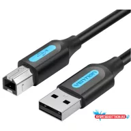   VENTION KÁBEL USB 2.0 A M to B M Kábel with Ferrite Cores 10M