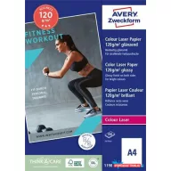   Fotópapír, lézer, A4, 120 g, fényes, kétoldalas, AVERY ZWECKFORM