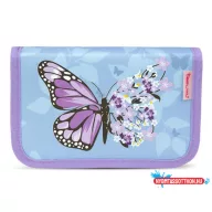   Tolltartó, klapnis, cipzáras, BELMIL "Purple Blue Butterfly", lila, pillangó