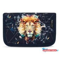   Tolltartó, klapnis, cipzáras, BELMIL "Lion", fekete, oroszlán