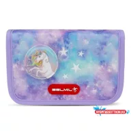   Tolltartó, klapnis, cipzáras, BELMIL "Diamond Unicorn", lila, unikornis