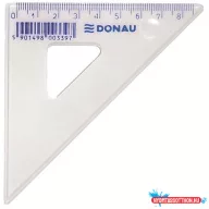 Háromszög vonalzó, műanyag, 45°, 8,5 cm, DONAU
