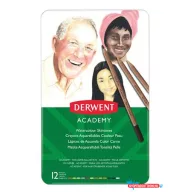   Akvarell ceruza készlet, DERWENT "Academy", 12 különböző szín