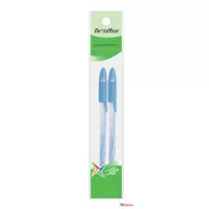   Golyóstoll, 0,3 mm, 2 db/bliszter, kupakos, FLEXOFFICE "Candee", kék