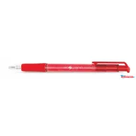  Golyóstoll, 0,4 mm, nyomógombos, FLEXOFFICE "EasyGrip", piros