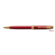   Golyóstoll, 1 mm, rotációs, piros tolltest, arany klip, PARKER "Royal Sonnet", kék