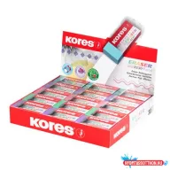 Radír display, KORES "KE-30", pasztell színek