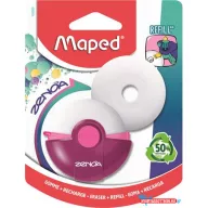   Radír, műanyag tokos, utántöltővel, MAPED "Zenoa", vegyes színek