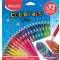 Színes ceruza készlet, háromszögletű, MAPED "Color'Peps Star", 72 különböző szín