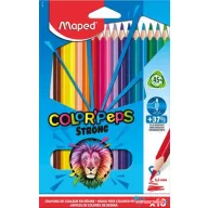  Színes ceruza készlet, háromszögletű, MAPED "Color'Peps Strong", 18 különböző szín