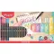 Kalligrafikus készlet, 22 darabos, MAPED "Lettering Set", 6 szövegkiemelő + 16 tűfilc különböző színekben