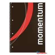   Spirálfüzet, A4, kockás, 90 lap, perforált, lyukasztott, VICTORIA PAPER, "Momentum"