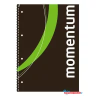   Spirálfüzet, A4, sima, 90 lap, perforált, lyukasztott, VICTORIA PAPER, "Momentum"
