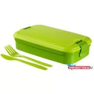   Ételtartó, evőeszközzel, CURVER "Lunch&Go", zöld