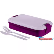   Ételtartó, evőeszközzel, CURVER "Lunch&Go", lila