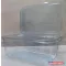 Ételtároló doboz, egybefedeles, újrahasznosított műanyag, szögletes, 750 ml, 100 db, "Party", víztiszta