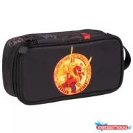   Tolltartó, szögletes, cipzáras, LEGO "Ninjago Dragon Energy", fekete-mintás