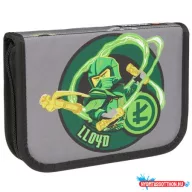   Tolltartó, klapnis, cipzáras, töltött, LEGO "Ninjago Elemental Master of Energy", szürke-mintás