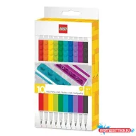   Zseléstoll készlet, 0,7 mm, kupakos, LEGO, 10 különböző szín