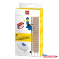   Grafitceruza szett, HB, hegyezővel, radírral, mini figurával, LEGO