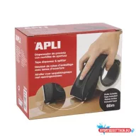   Csomagolószalag adagoló, beépített pengével, csomagolószalaggal, APLI, fekete