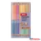 Színes ceruza készlet, kétvégű, háromszögletű, APLI "Pastel Duo", 24 különböző pasztel  szín