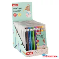   Színes töltőceruza készlet, display, APLI "Color Click", 12 szín
