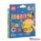 Színes ceruza készlet, vastag, hegyezővel, 3 az 1-ben, APLI Kids "Baby Crayon", 6 különböző szín