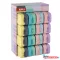 Tolltartó, display, cipzáras, szilikon, kétszínű, APLI "Pastel", vegyes színek