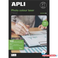   Fotópapír, lézer, A4, 210 g, fényes, kétoldalas, APLI "Premium Laser"