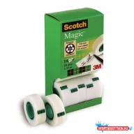   Ragasztószalag, 2 db ajándék, 19 mm x 33 m, 3M SCOTCH "Magic tape 810"